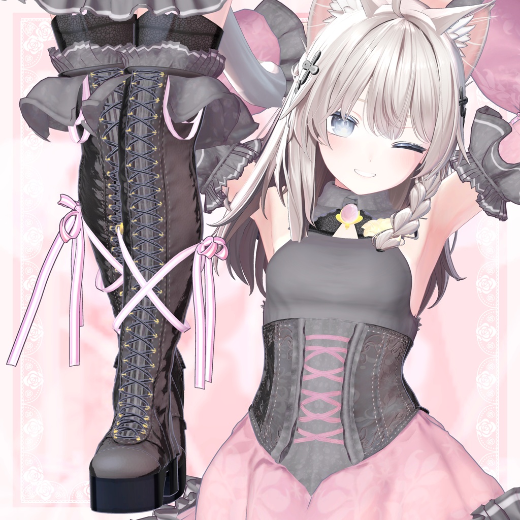 VRChat向け衣装モデル_プリティゴシック_Pretty_Gothic