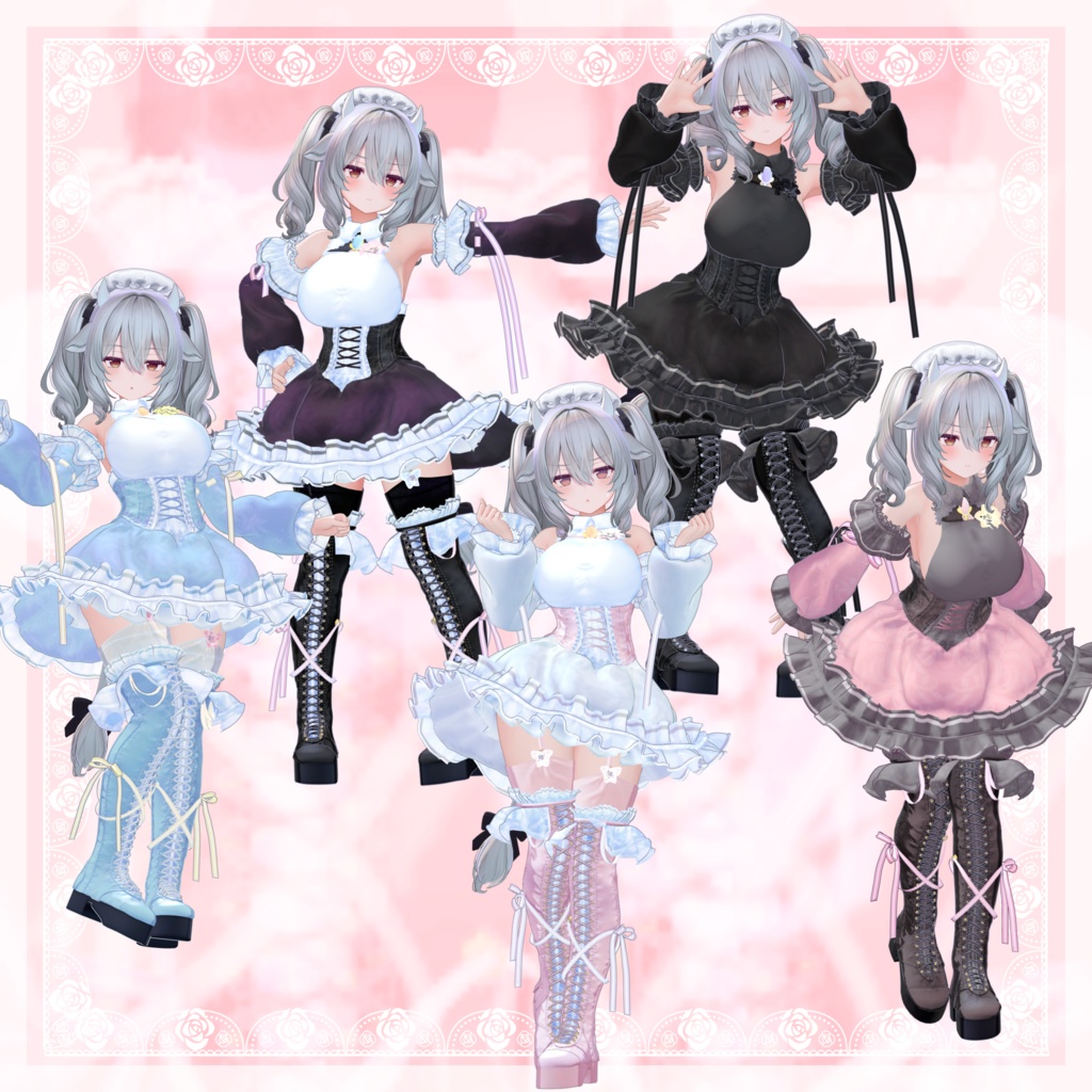 VRChat向け衣装モデル_プリティゴシック_Pretty_Gothic