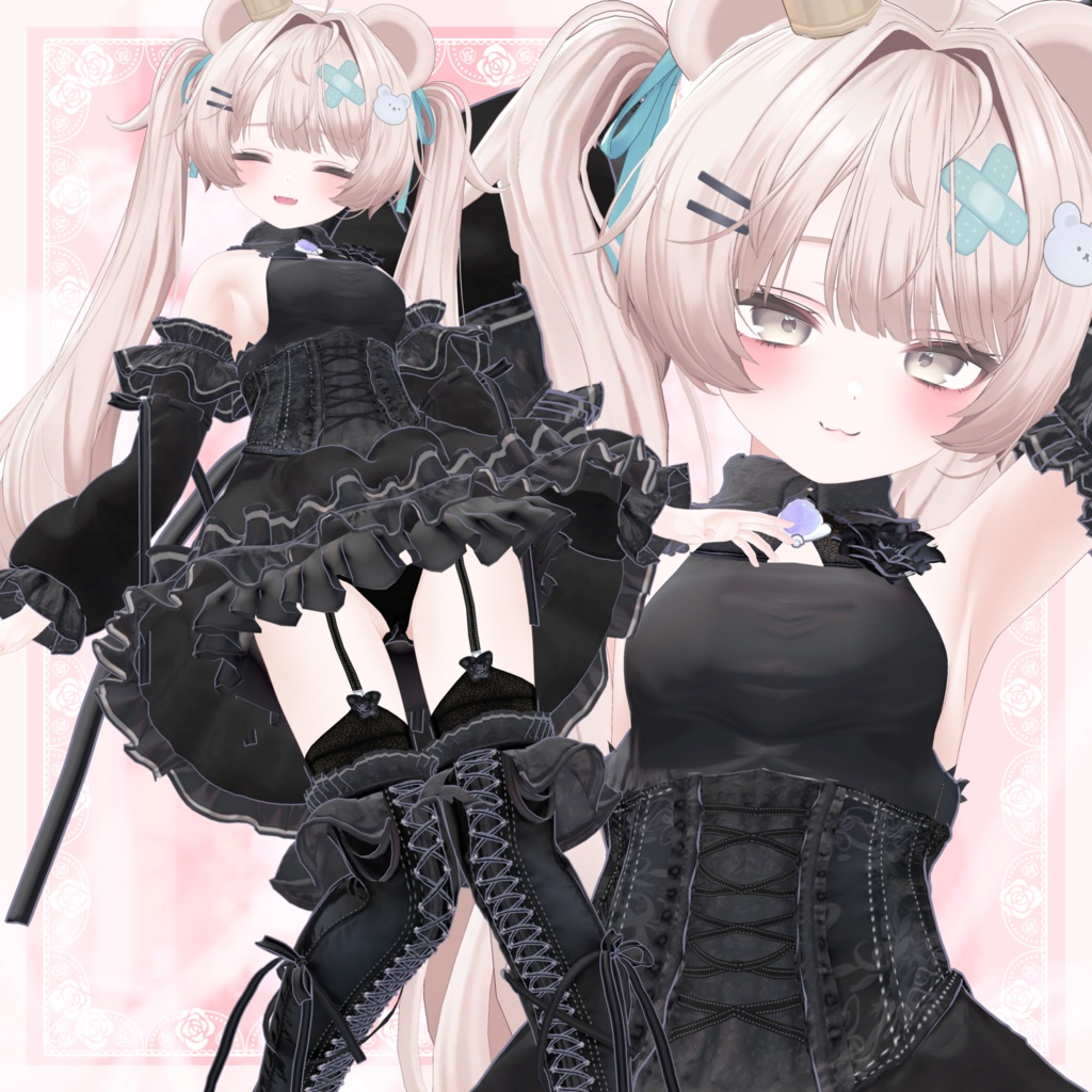 VRChat向け衣装モデル_プリティゴシック_Pretty_Gothic
