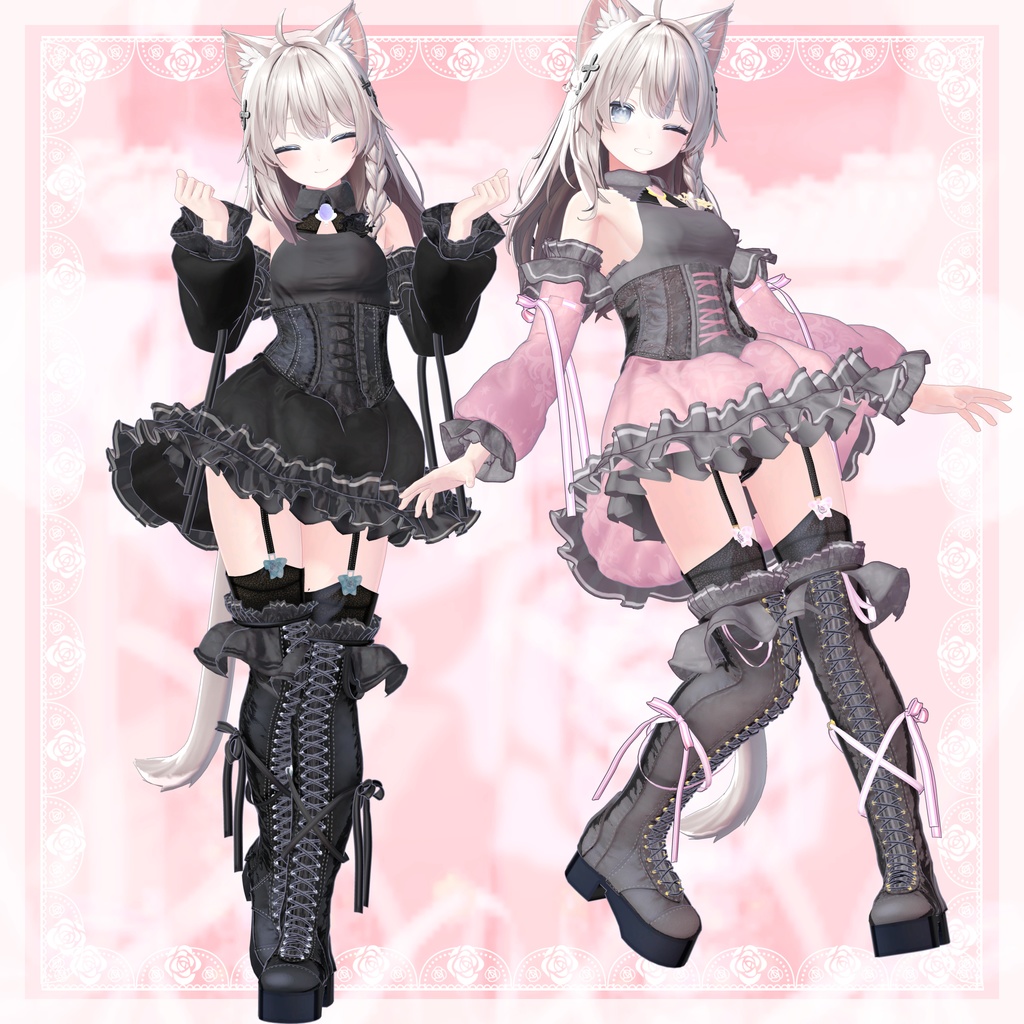 VRChat向け衣装モデル_プリティゴシック_Pretty_Gothic