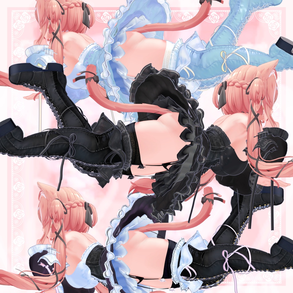 VRChat向け衣装モデル_プリティゴシック_Pretty_Gothic 「イチゴ」『ICHIGO』対応差分