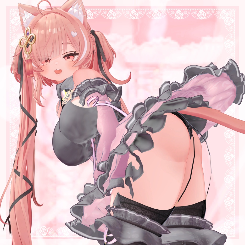 VRChat向け衣装モデル_プリティゴシック_Pretty_Gothic 「イチゴ」『ICHIGO』対応差分