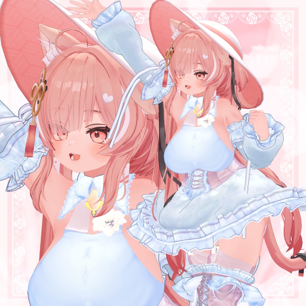 VRChat向け衣装モデル_プリティゴシック_Pretty_Gothic 「イチゴ」『ICHIGO』対応差分