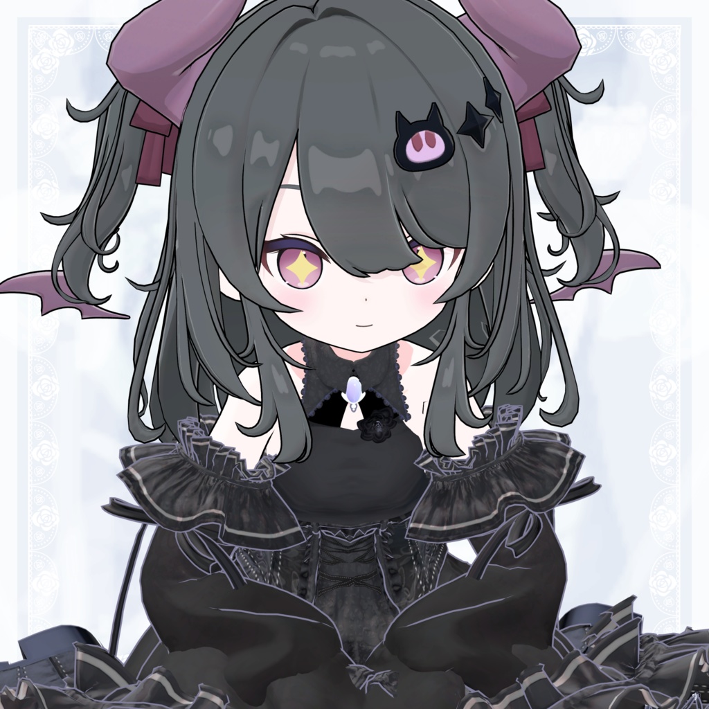 VRChat向け衣装モデル_プリティゴシック_Pretty_Gothic 『なのでび -Nanodevi-』対応差分
