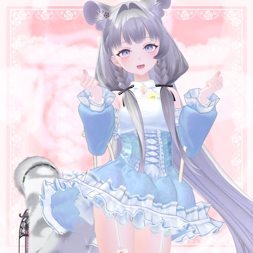 VRChat向け衣装モデル_プリティゴシック_Pretty_Gothic 「フレーナ」対応差分