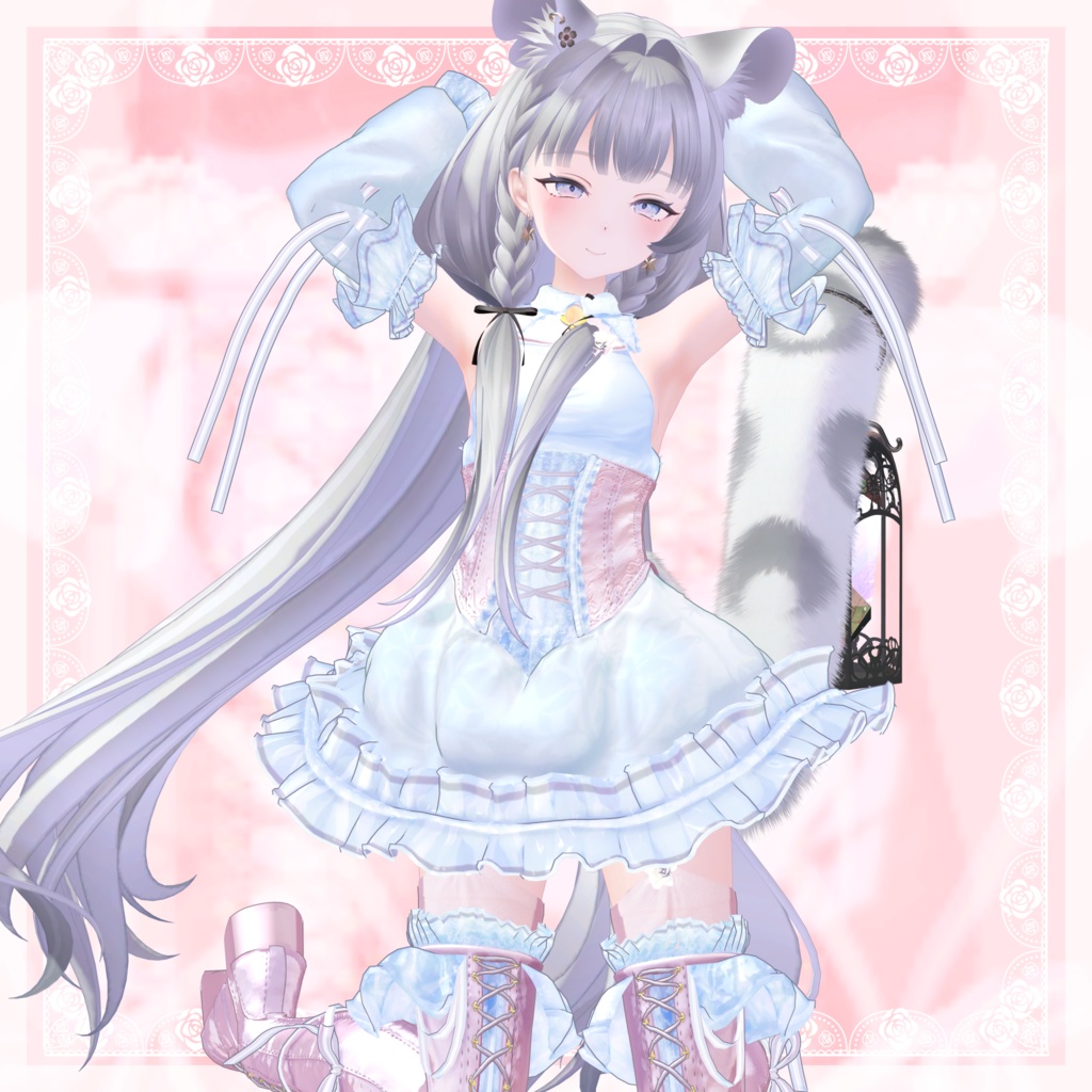 VRChat向け衣装モデル_プリティゴシック_Pretty_Gothic 「フレーナ」対応差分