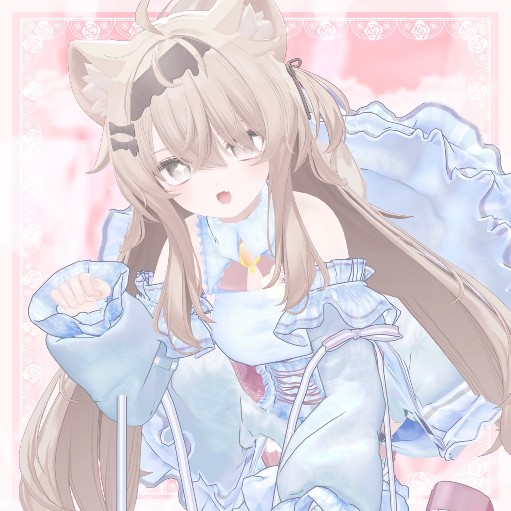 VRChat向け衣装モデル_プリティゴシック_Pretty_Gothic 『エク - Eku』対応差分