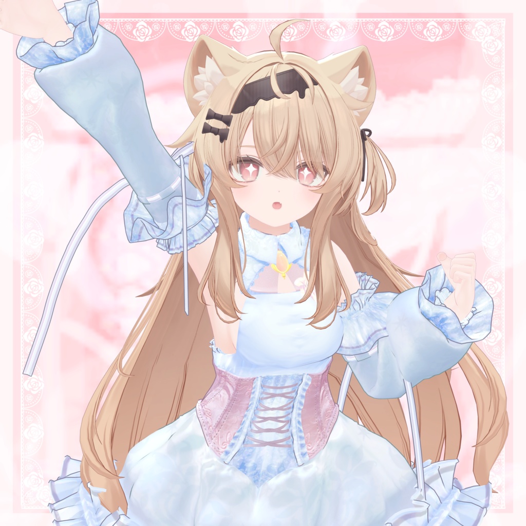 VRChat向け衣装モデル_プリティゴシック_Pretty_Gothic 『エク - Eku』対応差分