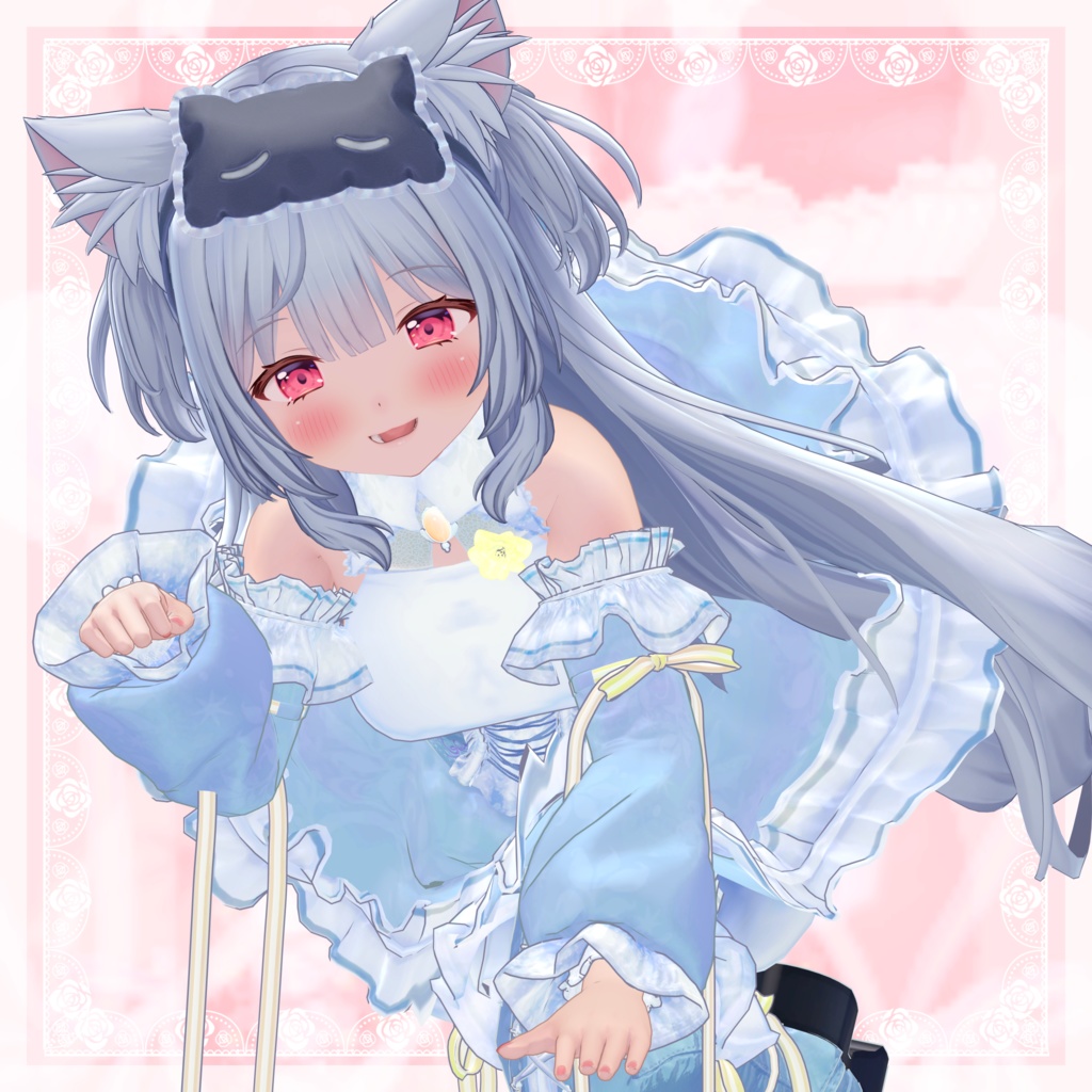 VRChat向け衣装モデル_プリティゴシック_Pretty_Gothic 「旅枕ヨカ」対応差分