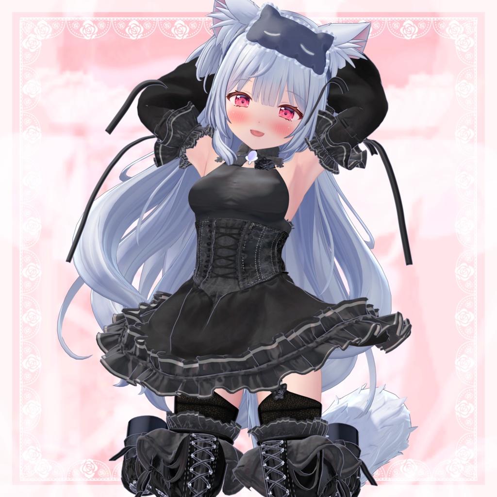 VRChat向け衣装モデル_プリティゴシック_Pretty_Gothic 「旅枕ヨカ」対応差分