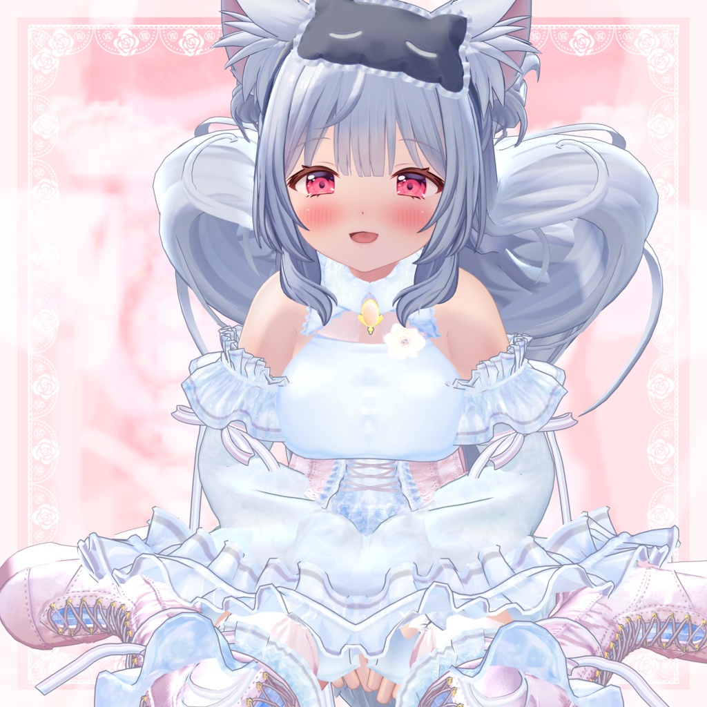 VRChat向け衣装モデル_プリティゴシック_Pretty_Gothic 「旅枕ヨカ」対応差分