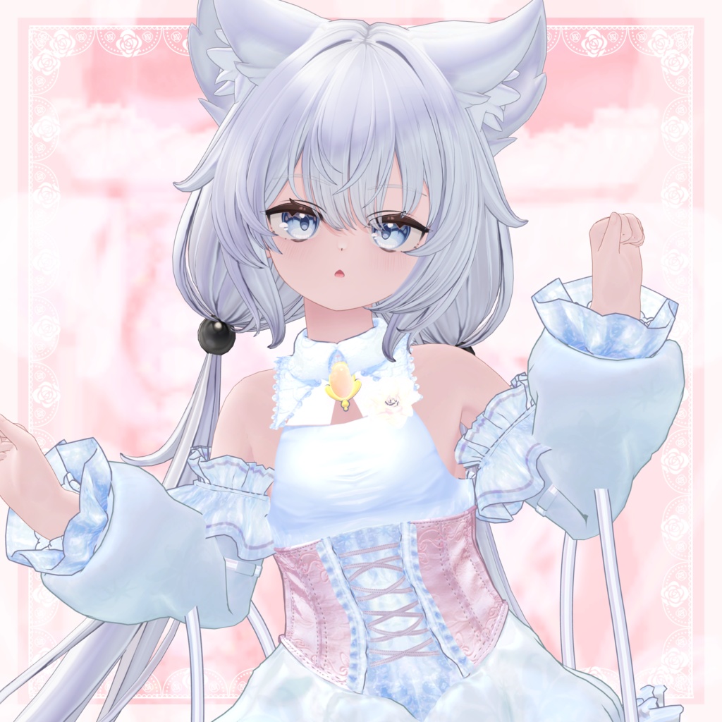 VRChat向け衣装モデル_プリティゴシック_Pretty_Gothic 「ミヤ(Miya)」対応差分