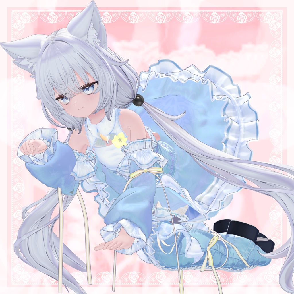 VRChat向け衣装モデル_プリティゴシック_Pretty_Gothic 「ミヤ(Miya)」対応差分