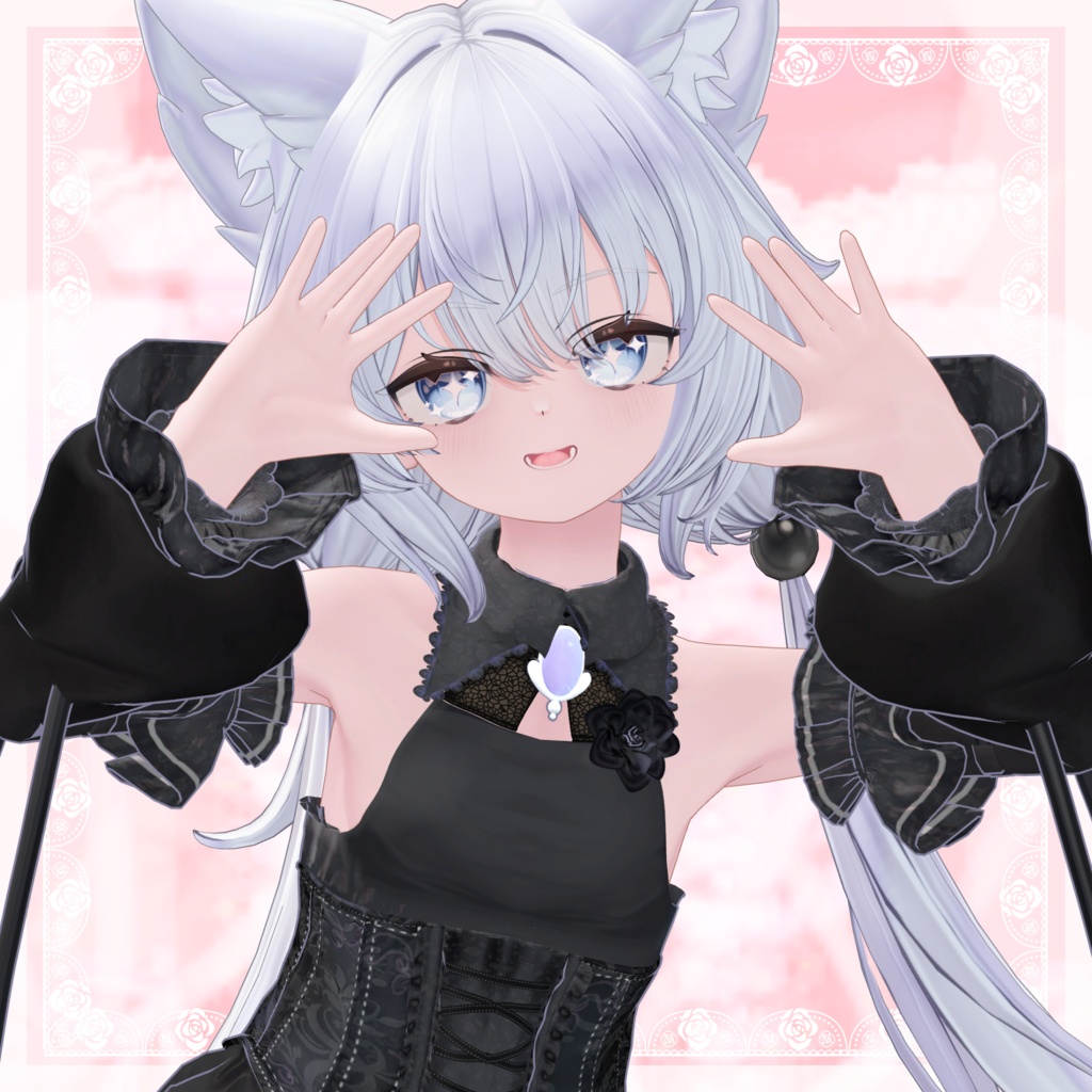 VRChat向け衣装モデル_プリティゴシック_Pretty_Gothic 「ミヤ(Miya)」対応差分
