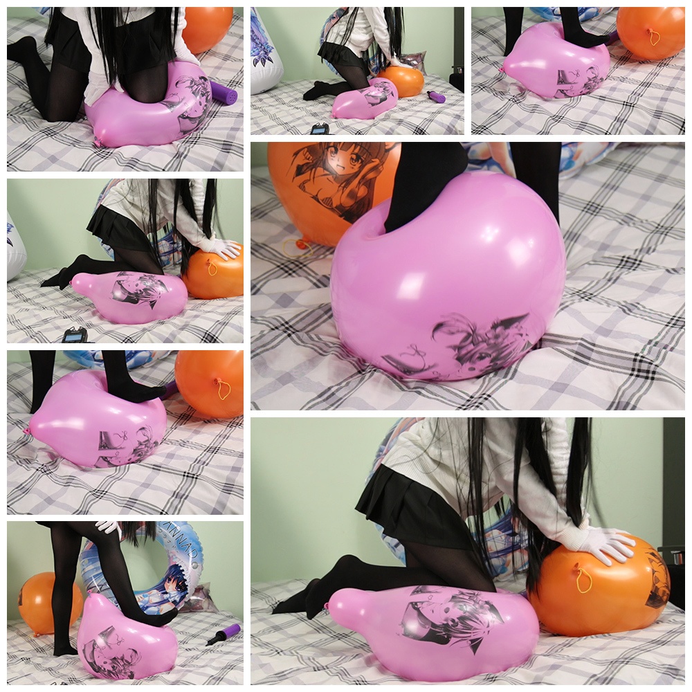 バルーン割りの試み Anime Printed Balloons Pop Attempt Anna Tenma Booth