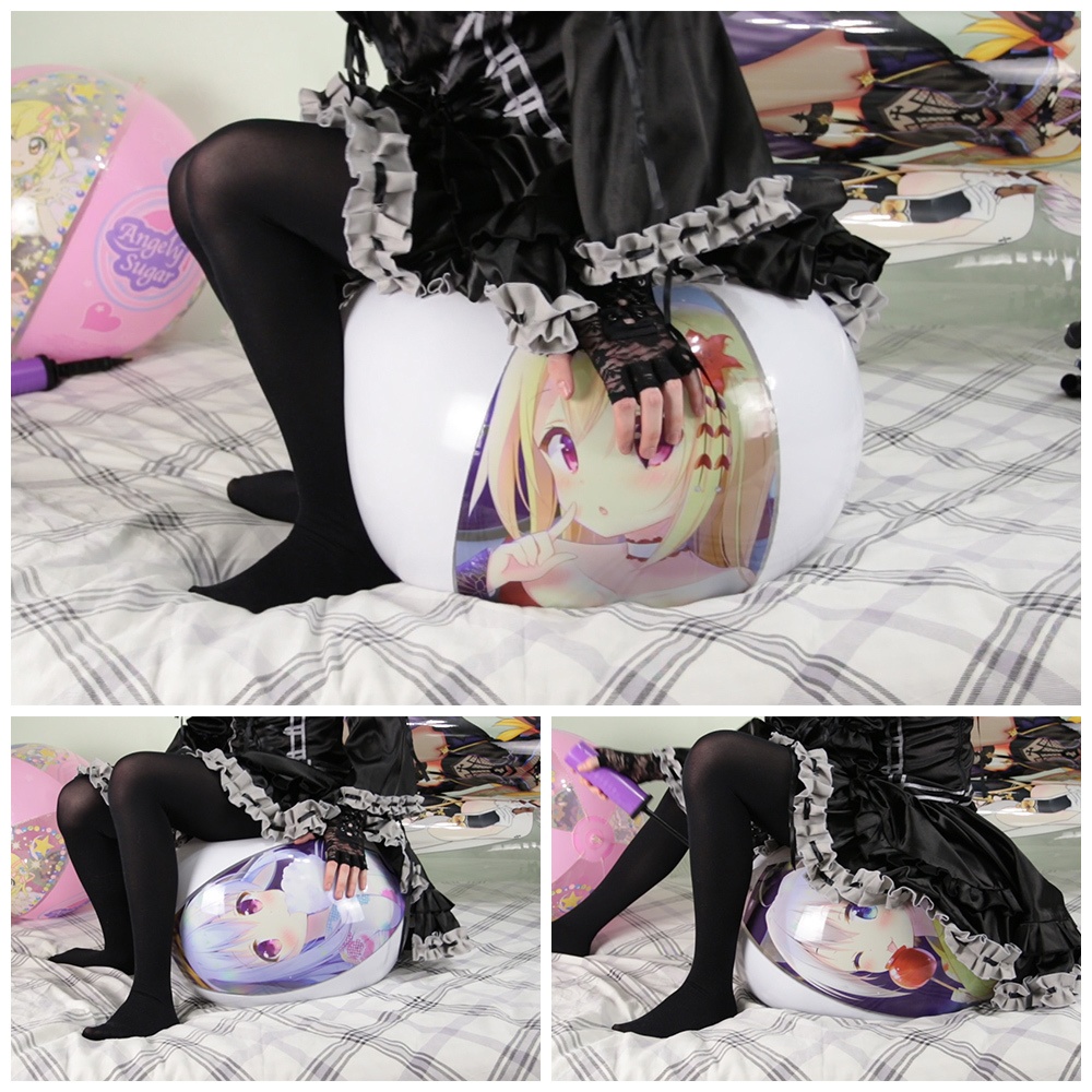 ビーチボール割り / Anime printed beach ball sit to pop