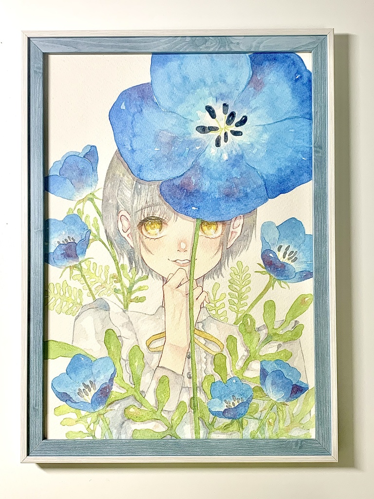 あどけない青(A4原画)