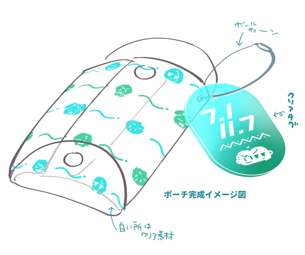 カスパル&リンハルト クリアマルチポーチ+タグ