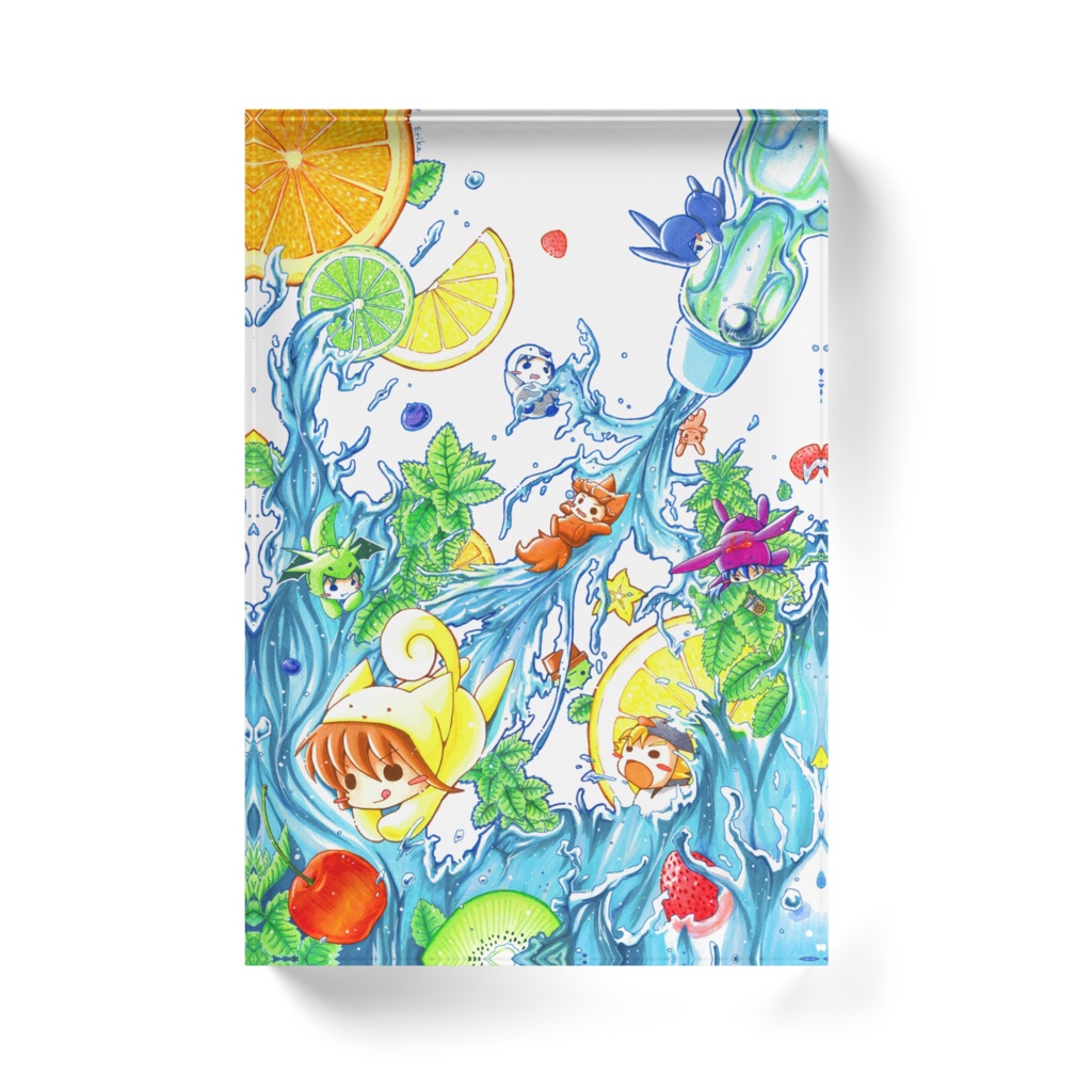 ラムネのアクリルブロック