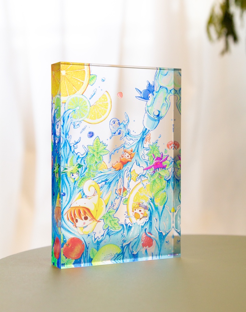 ラムネのアクリルブロック