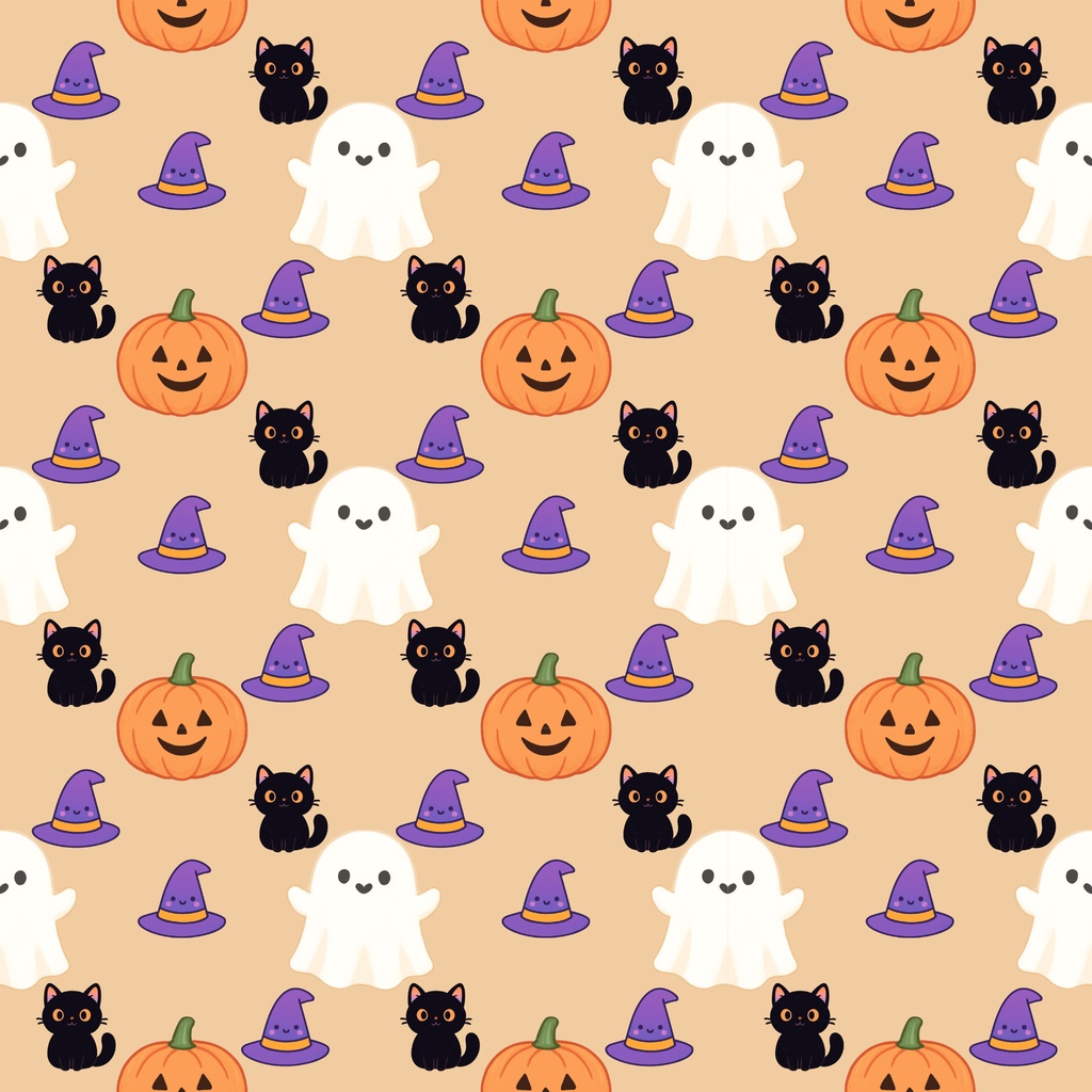 子ども向け ハロウィン柄 デジタルペーパー