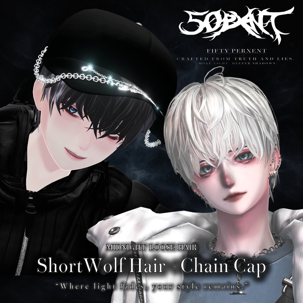 【新ブランド開設記念SALE】MIDNIGHT LOOSE HAIR ＋Chain CAP