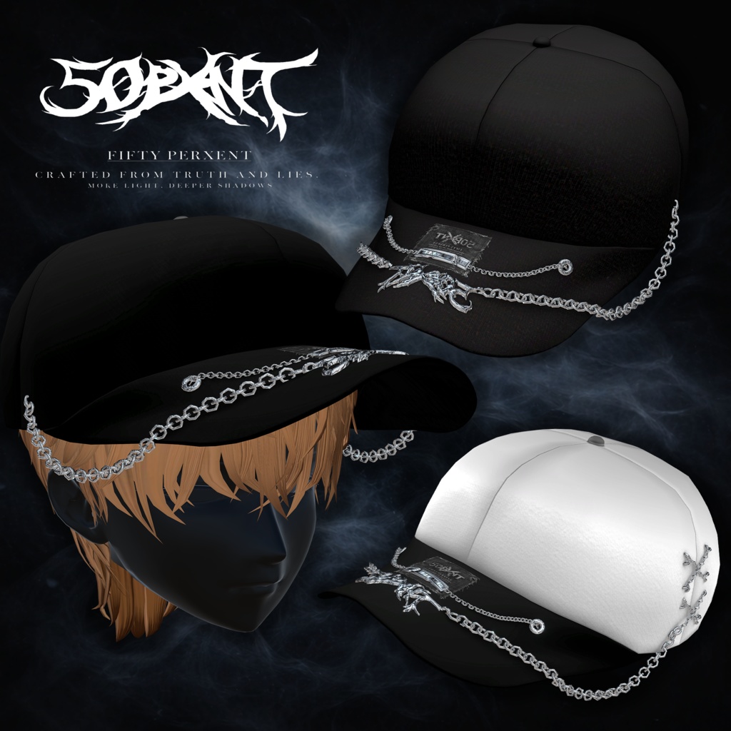 【新ブランド開設記念SALE】MIDNIGHT LOOSE HAIR +Chain CAP