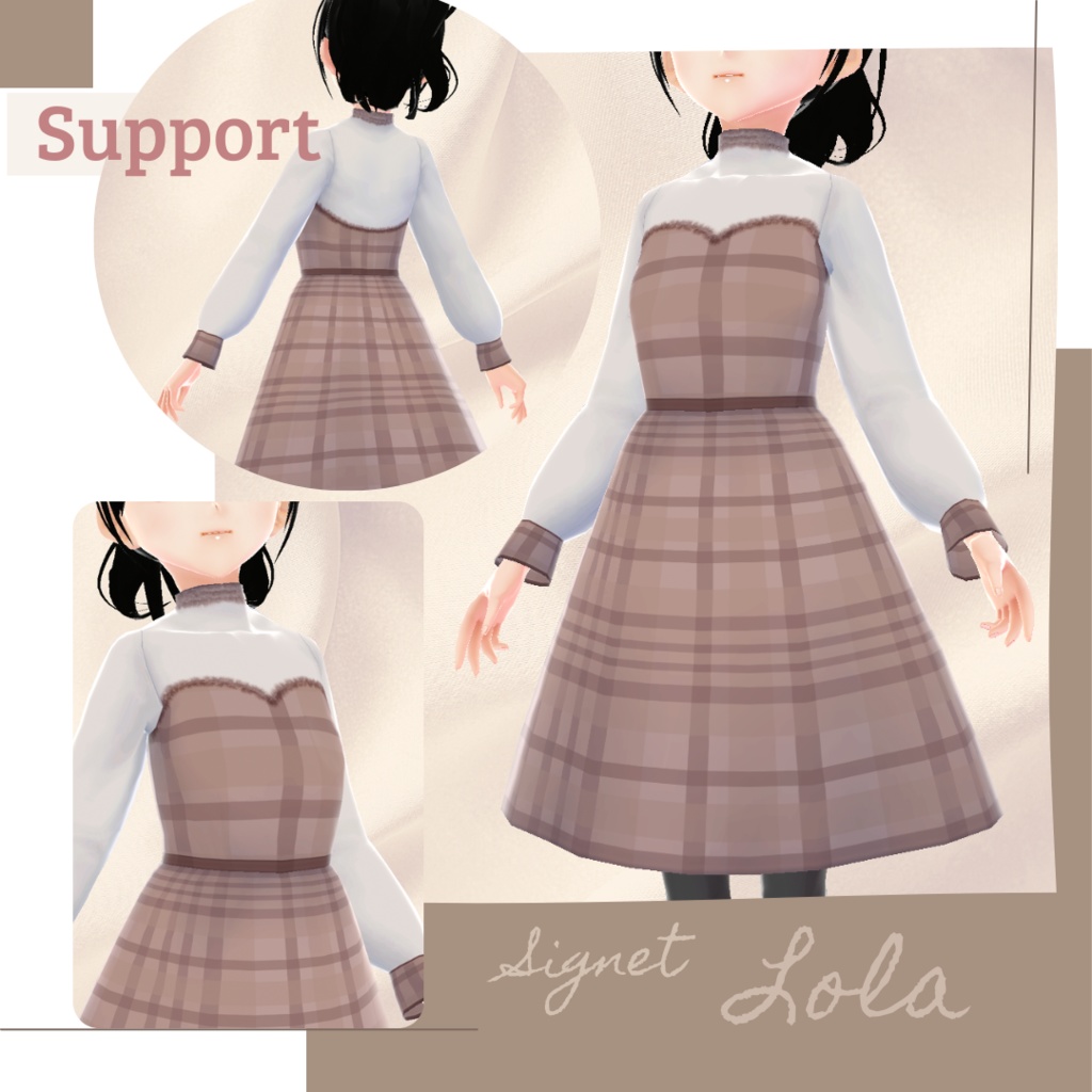 【無料版あり】タータンチェックコルセットワンピース − signet −