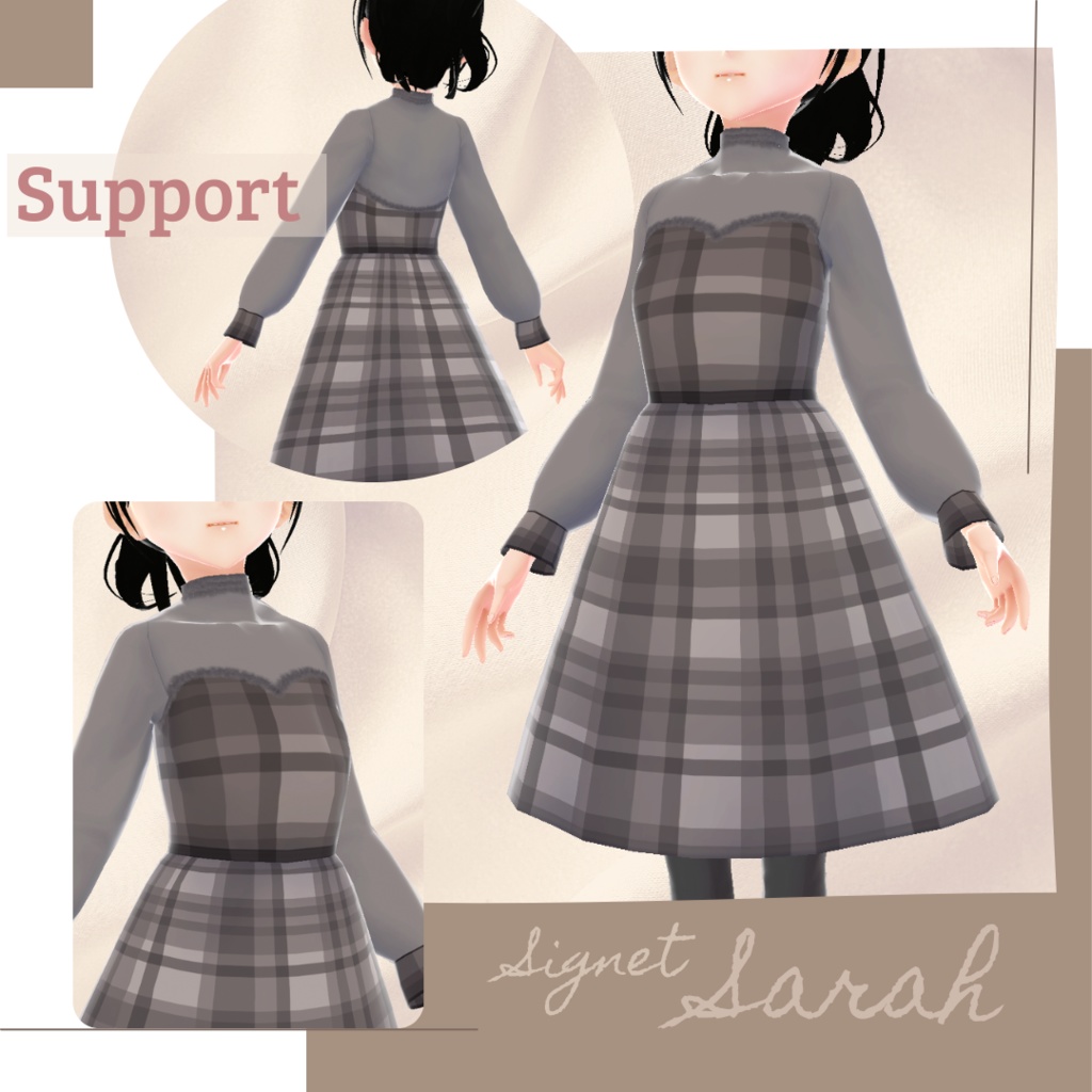 【無料版あり】タータンチェックコルセットワンピース − signet −