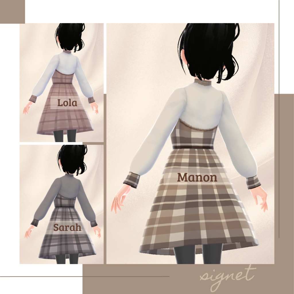 【無料版あり】タータンチェックコルセットワンピース − signet −