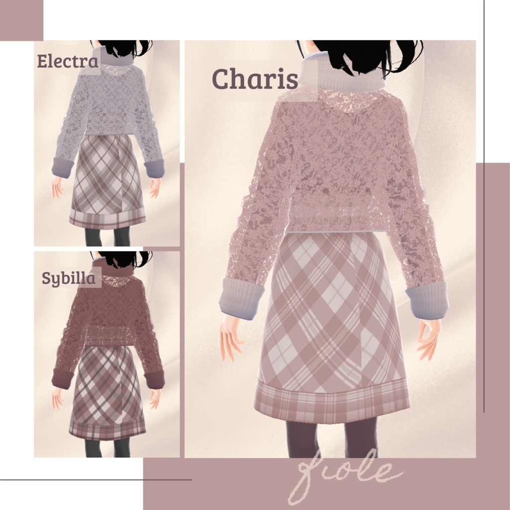 【無料版あり】レーストップス&Vネックニットワンピース − fiole −