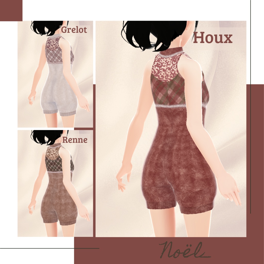 【無料版あり】クリスマスショートサロペット&ガウン&ブーツ − Noël −