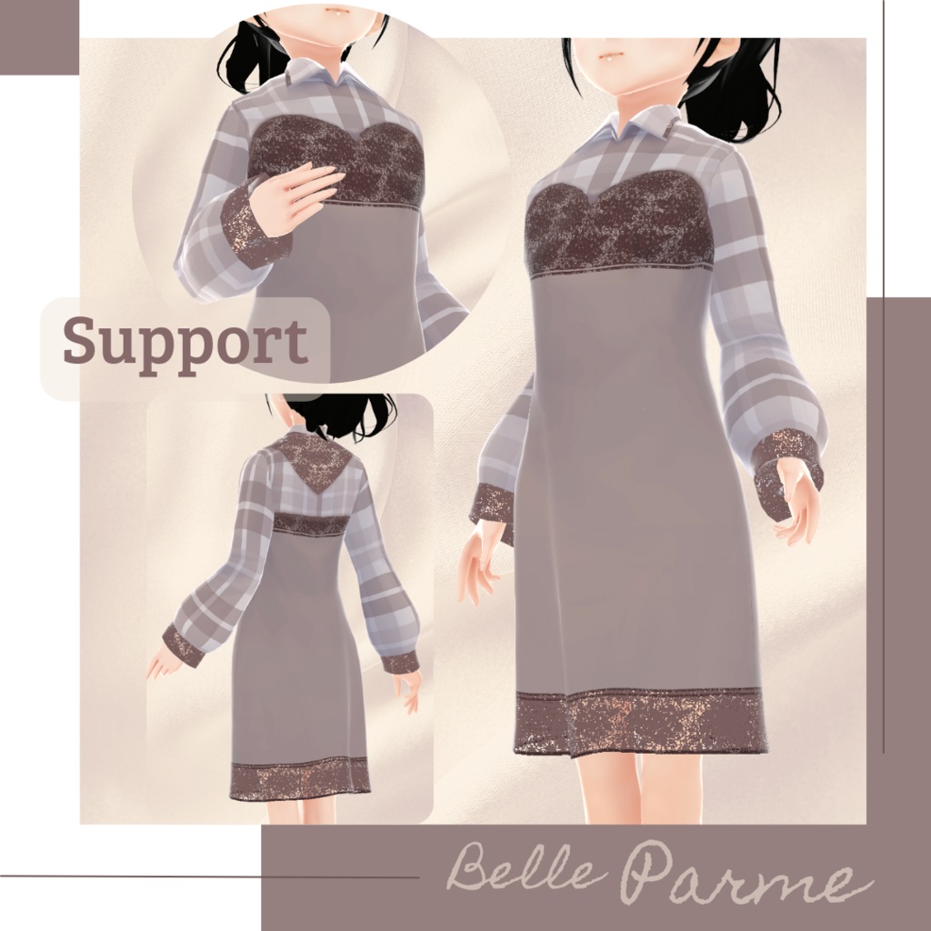 【無料版あり】重ね着風ブラウスコルセットドレス − Belle −