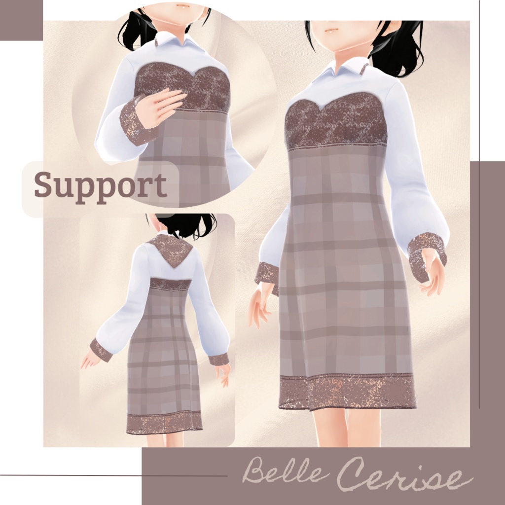 【無料版あり】重ね着風ブラウスコルセットドレス − Belle −