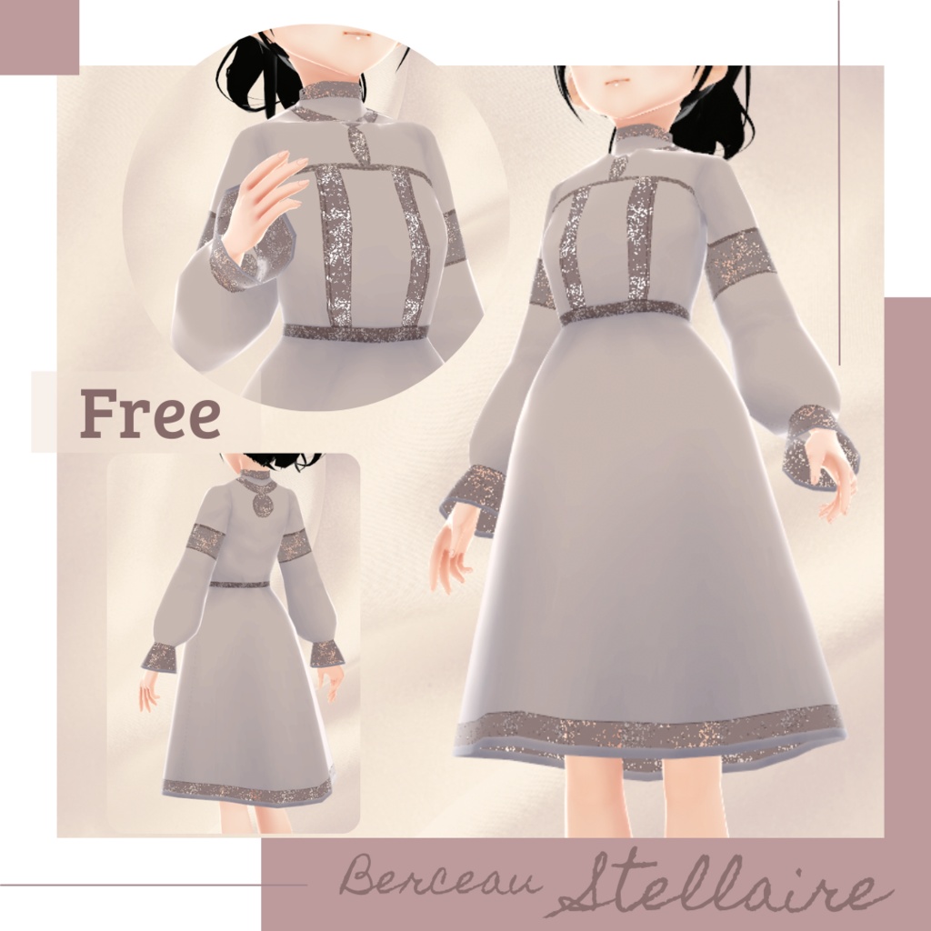 【無料版あり】ディティールレースワンピース − Berceau −