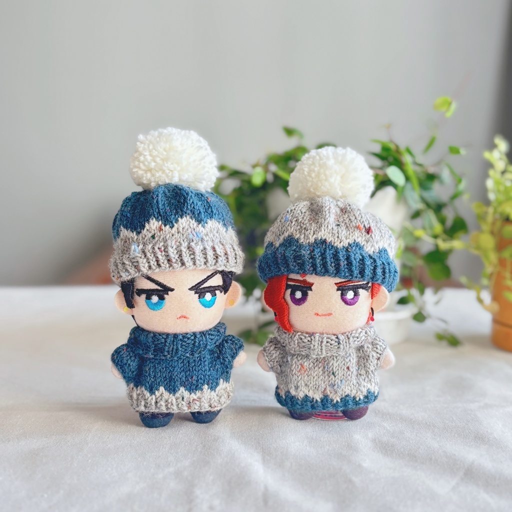 【ちみっともぬい用】セーターニット帽セット