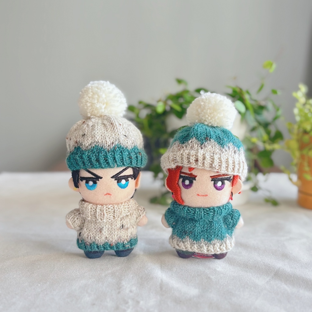【ちみっともぬい用】セーターニット帽セット