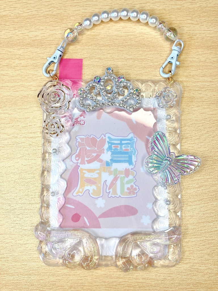 ホイップデコカードケース 透明 羽