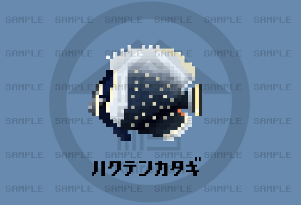 【オンライン限定】ミニ額ドット絵チョウチョウウオその4