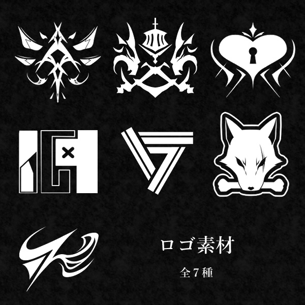 【ロゴ素材】モノクロ1
