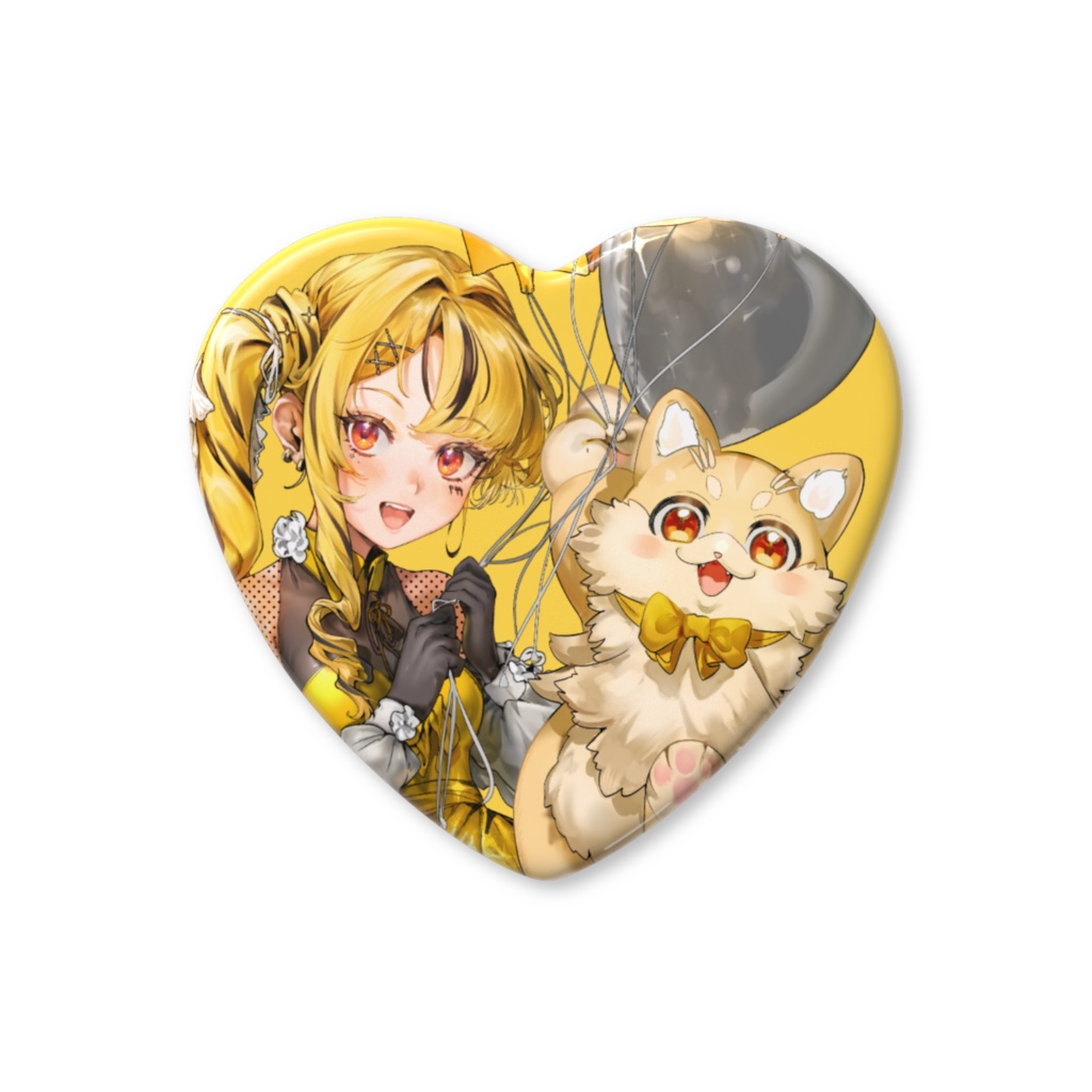 【1st Anniversary】ハート缶バッジ