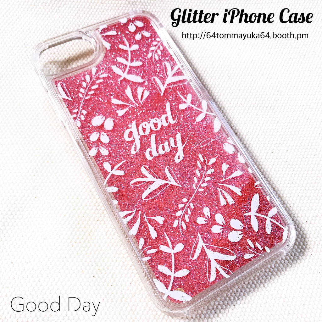 《SALE》グリッターiPhoneケース/good day