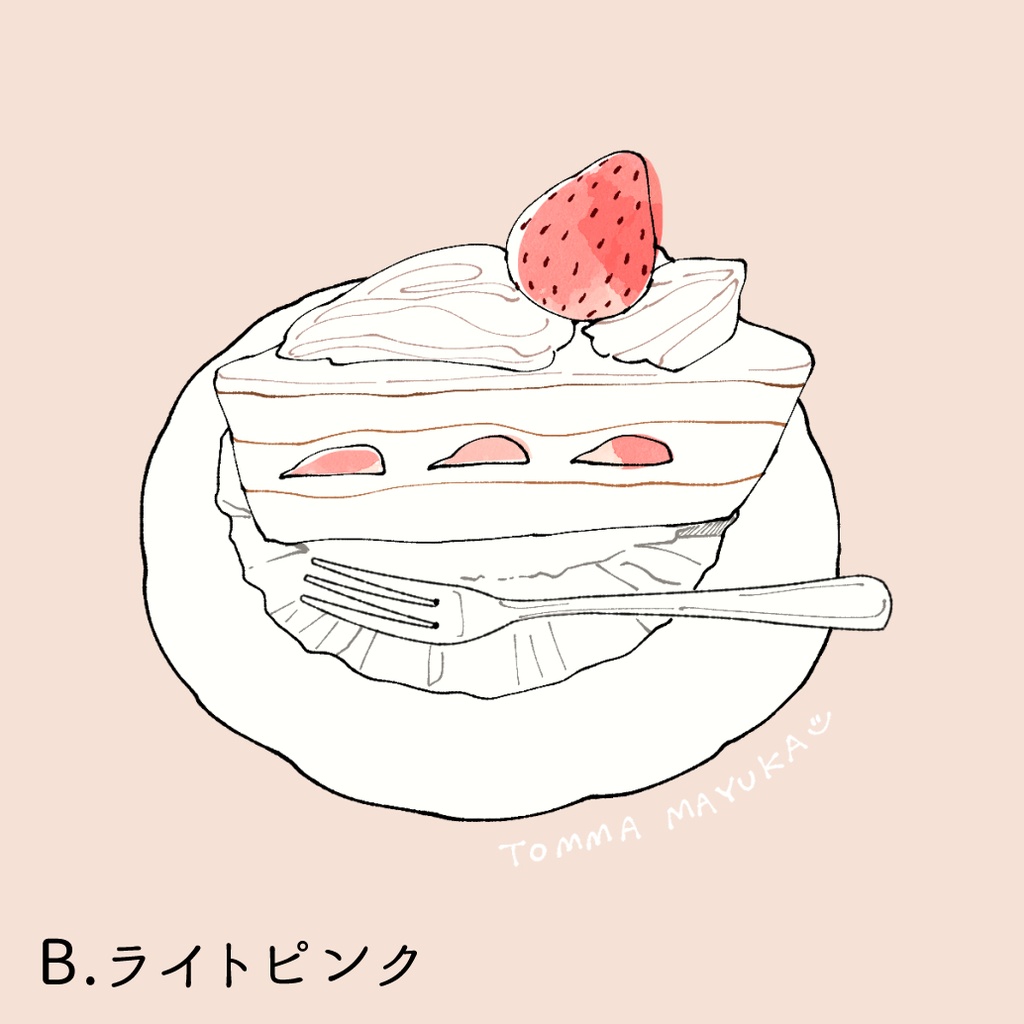 缶ミラー〈ショートケーキ柄〉