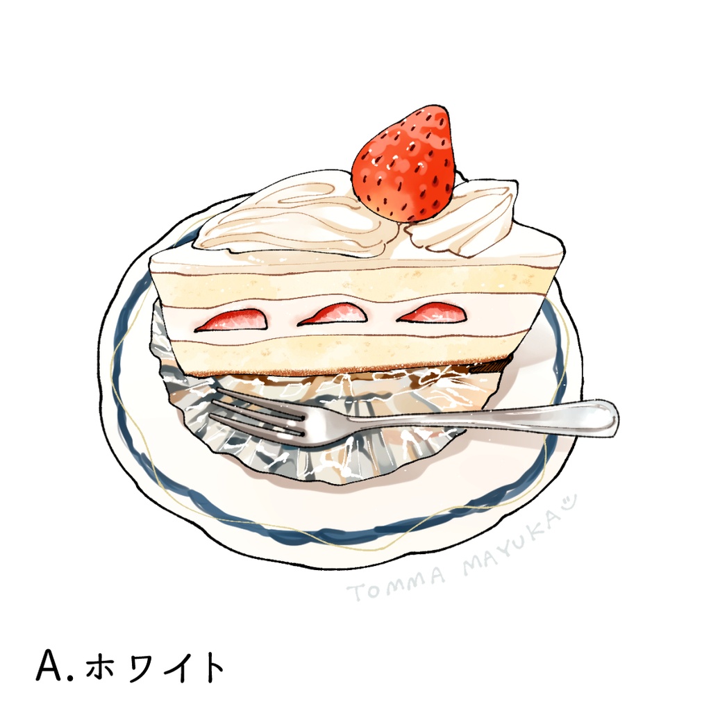 缶ミラー〈ショートケーキ柄〉