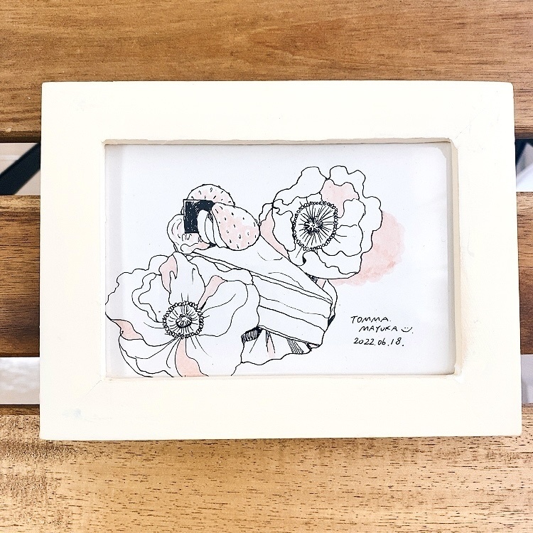 原画『苺とポピーのケーキ』