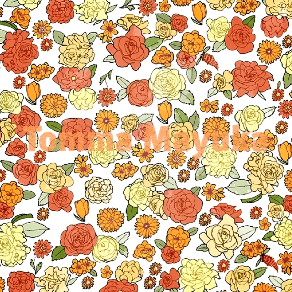 オリジナル小花柄ハンカチ〈全3種〉