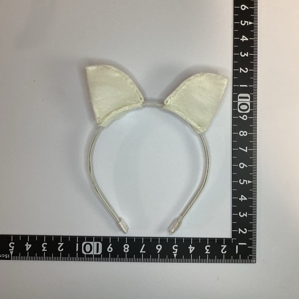 【ドール用】 ネコ耳、キツネ耳、イヌ耳カチューシャ 単色型《耳サイズ:小》