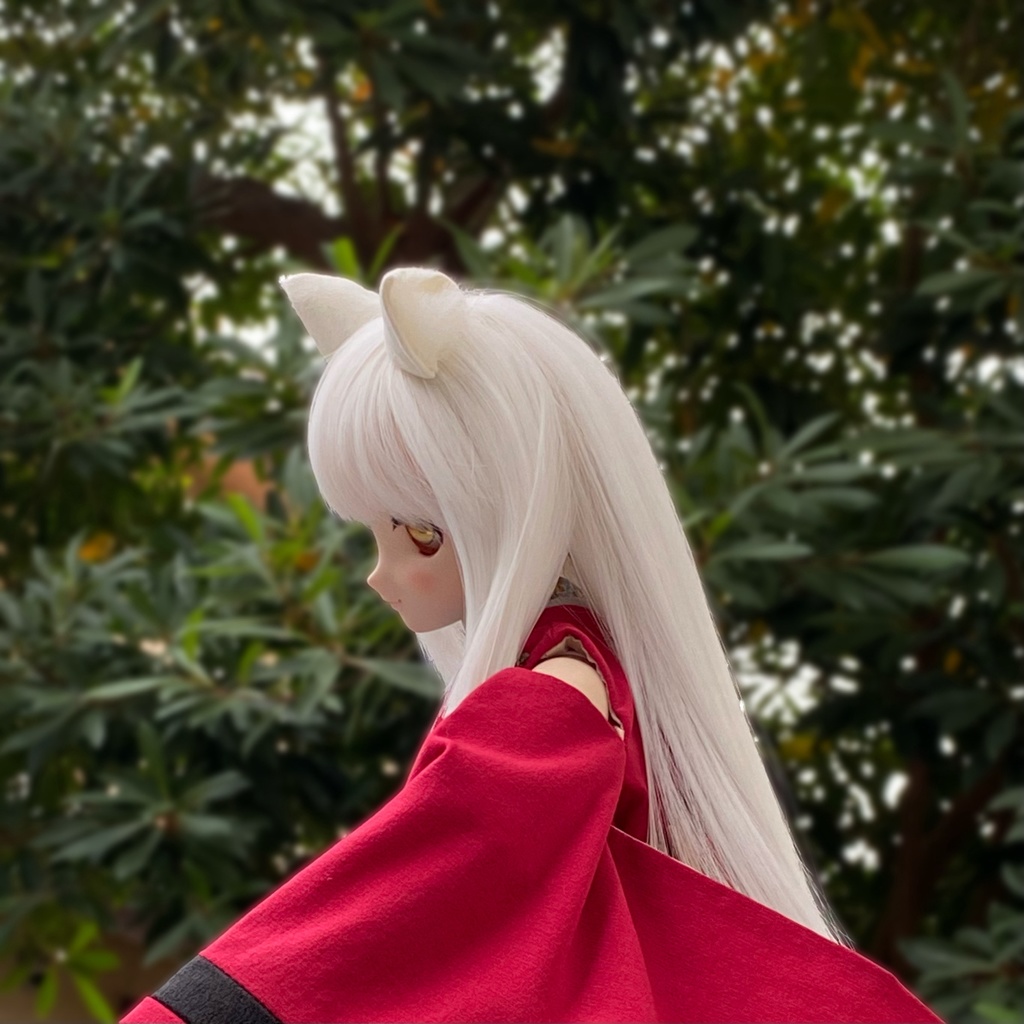 【ドール用】 ネコ耳、キツネ耳、イヌ耳マグネットタイプ、三角形型《耳サイズ:小》