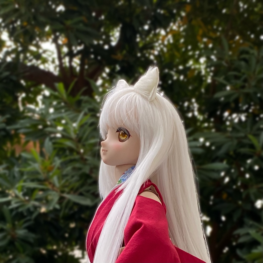 【ドール用】 ネコ耳、キツネ耳、イヌ耳マグネットタイプ、三角形型《耳サイズ:小》