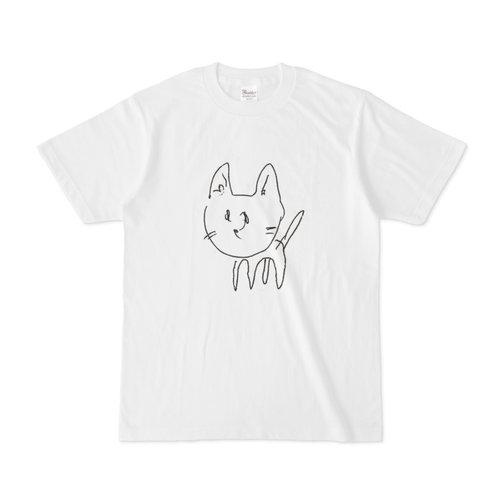 虚無にゃーんTシャツWhite×Black